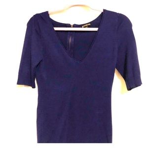 💙 EXPRESS V-Neck 3/4 sleeve Sweater with zipper